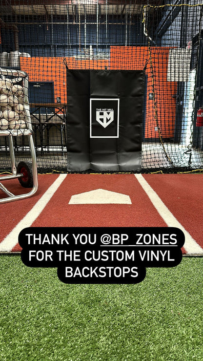 8.  Batting cage vinyl backstop 3x4’
